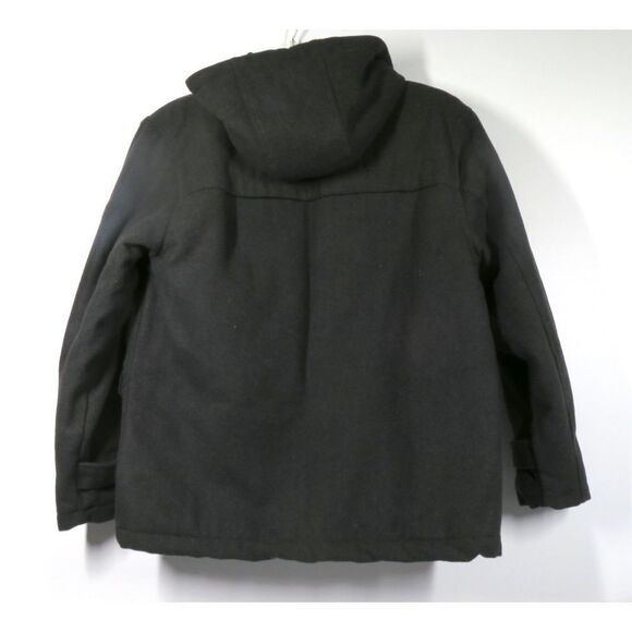 Hawke & Co Outfitters Gray Wool Blend Hooded Winter Jacket Coat Boys Size 18/20 - Picture 3 of 5